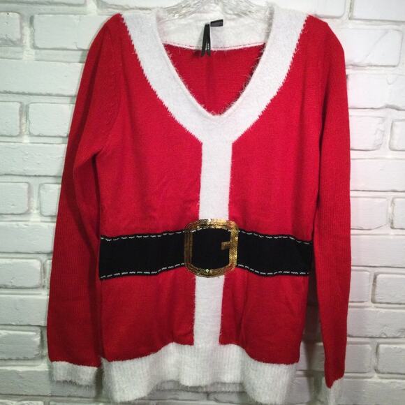 Ugly Christmas Sweater Santa Themed M - Picture 1 of 4